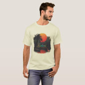 Believe in Your Vision: Tropical Sunset Silhouette Tシャツ (正面フル)