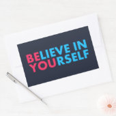 Believe in yourself 長方形シール (封筒)