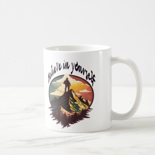 Believe in Yourself – Adventure Mountain Mug コーヒーマグカップ (右)