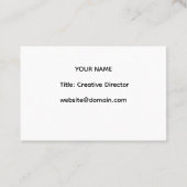 Believe In Yourself - Celestial Gold Sun Floral  名刺 (裏面)