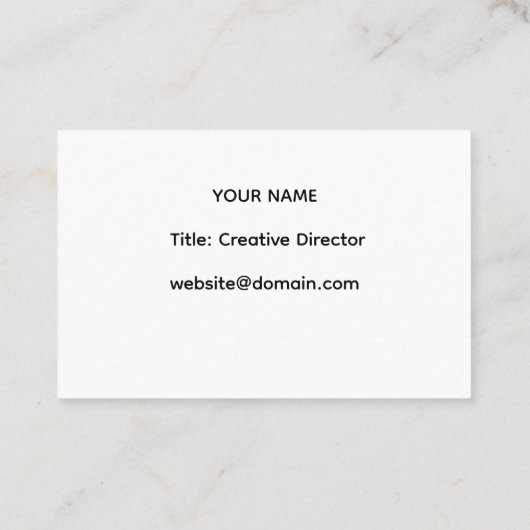 Believe In Yourself - Celestial Gold Sun Floral  名刺 (裏面)