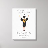 Believe in Yourself Graduation Name Degree Design キャンバスプリント (正面)