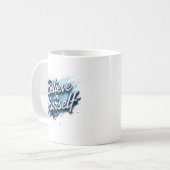 Believe in Yourself Inspirational Mug コーヒーマグカップ (正面左)