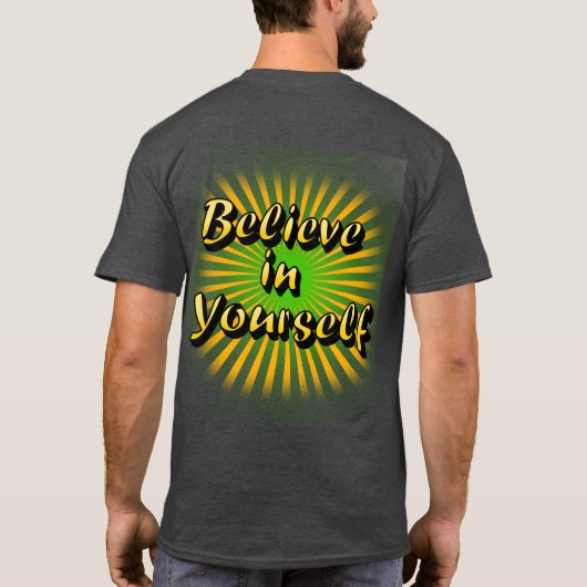 Believe in Yourself - Modern Minimalist Typography Tシャツ (裏面)