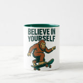 Believe In Yourself Motivation Art ツートーンマグカップ (中央)