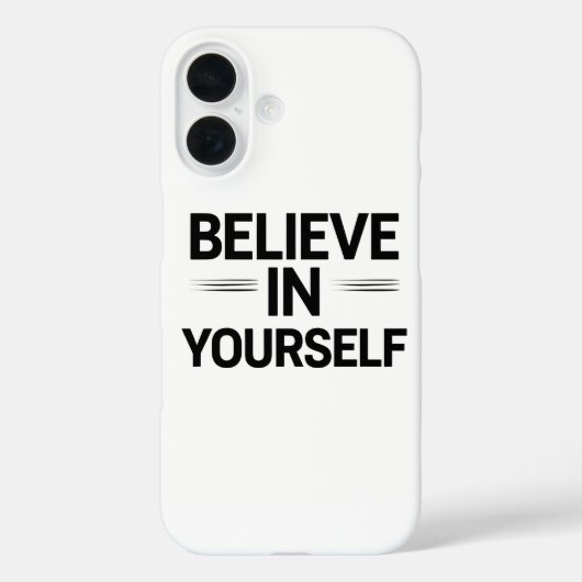 BELIEVE IN YOURSELF – Motivational Quote Phone Case-Mate iPhoneケース (裏面)