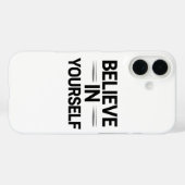 BELIEVE IN YOURSELF – Motivational Quote Phone Case-Mate iPhoneケース (裏面 (横))