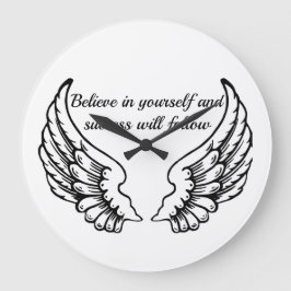 Believe In Yourself Motivational Wall Clock ラージ壁時計