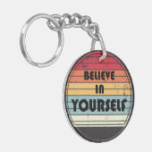 Believe in yourself phrase de motivation キーホルダー (正面左)