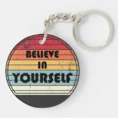 Believe in yourself phrase de motivation キーホルダー (裏面)