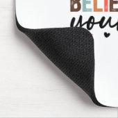 Believe In Yourself Sitive Message Motivational Wo マウスパッド (コーナー)