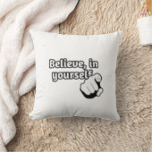 (Believe in yourself) Throw Pillow クッション (ブランケット)
