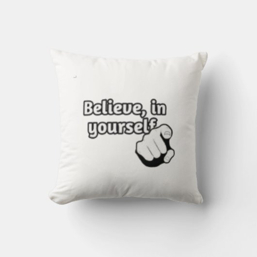 (Believe in yourself) Throw Pillow クッション (正面)