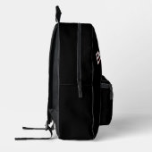 ‘Believe’ inspirational Quote Black Backpack プリントバックパック (左)
