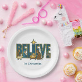 Believe nativity ペーパープレート (パーティー)