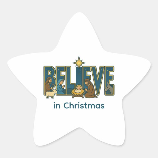 Believe nativity  星シール (正面)