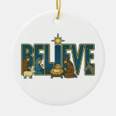 Believe nativity Ornament セラミックオーナメント (正面)
