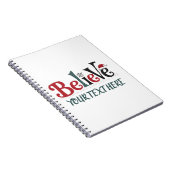 Believe Personalized Christmas Party Family ノートブック (右側)