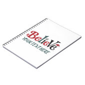 Believe Personalized Christmas Party Family ノートブック (左側)