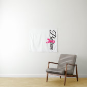 Believe Pink Ribbon Breast Cancer Awareness タペストリー (インサイチュ(横))