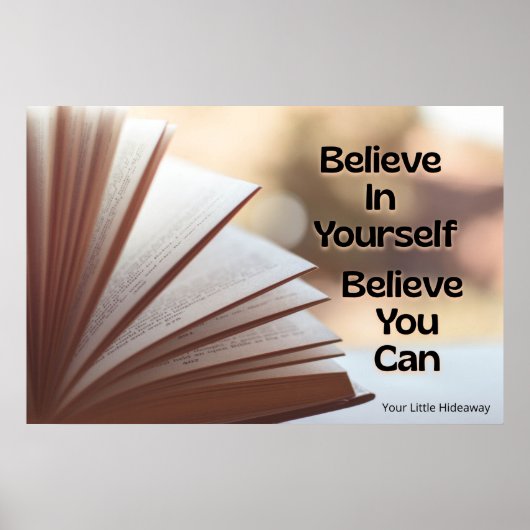 "Believe" Positive Quotation "Wall art & Poster" ポスター (正面)