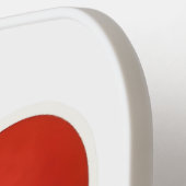 Believe red and white heart ピックルボールラケット (左詳細)