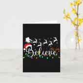 Believe Santa Claus Believe Christmas Matching Paj カード (黄色い花)
