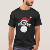 Believe Santa Cute Christmas Tシャツ (正面)