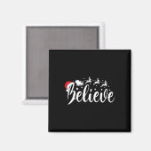 Believe Santa Xmas Pajama Fun Christmas Vibes Men マグネット (正面/裏面)