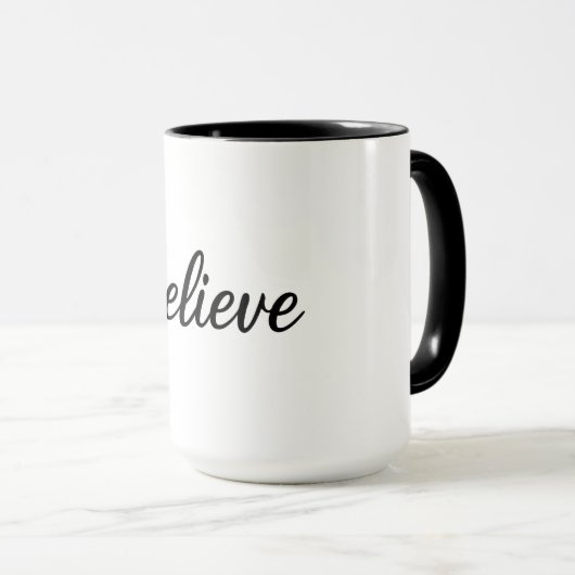 Believe Two-Tone Mug 15oz   マグカップ (正面右)