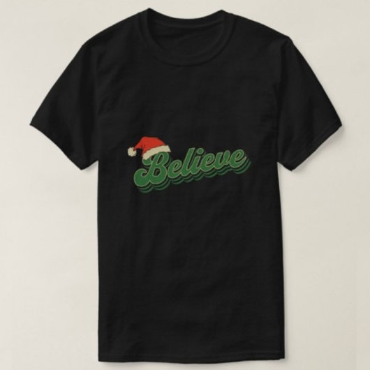 Believe Typography Modern Black Tshirts  Tシャツ