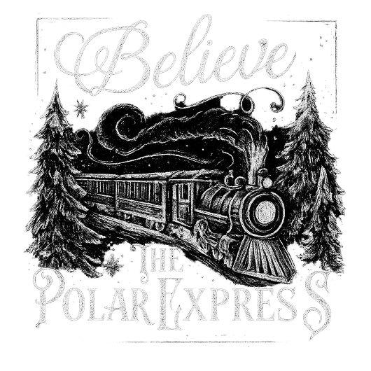 Believe – Vintage Polar Train Christmas Design Tシャツ