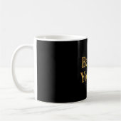 Believe You Can – Motivational Black & Gold Mug コーヒーマグカップ (左)