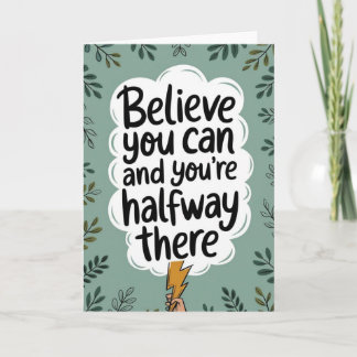"Believe You Can" Motivational Quote Card カード