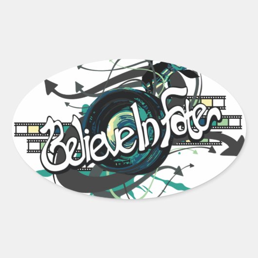 BelieveInFateスタンプ 楕円形シール (正面)
