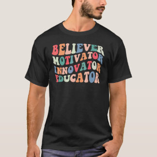 Believer Motivator Innovator Educator Teacher Kids Tシャツ