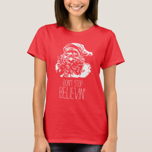 believinのサンタのクリスマスのワイシャツをストップ tシャツ