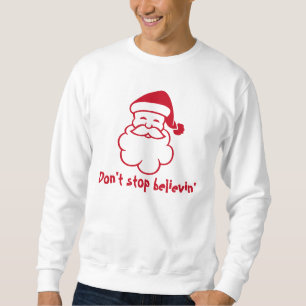 believinのサンタ のおもしろいなクリスマスのセーターをストップ スウェットシャツ
