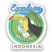 Belitung Indonesia旅行ロゴ シール (正面)