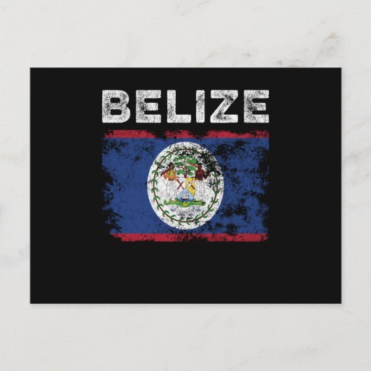 Belize Flag Distressed - Belizean Flag ポストカード (正面)