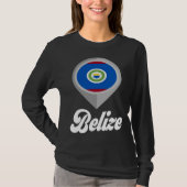 Belize Flag Pin  I Love Belize Travel Tシャツ (正面)