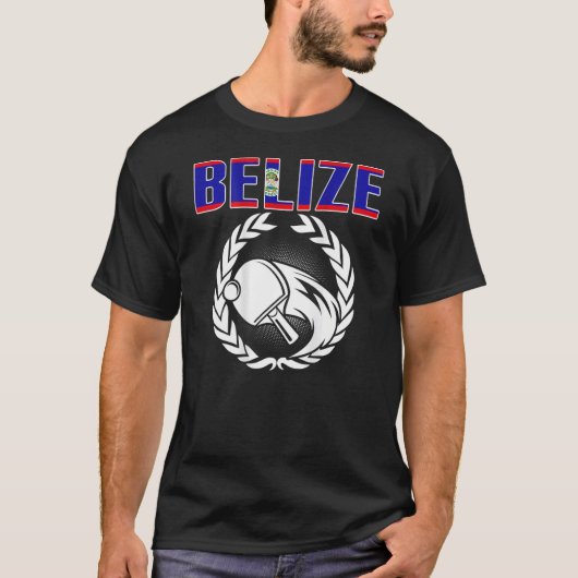 Belize Ping Pong  Belizean Table Tennis Team Suppo Tシャツ (正面)