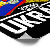 Belize Stands With Ukraine Ukrainian Flag Tees ポスター (角)