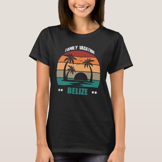 Belize Summer Family Couple Matching Holiday Tシャツ (正面)