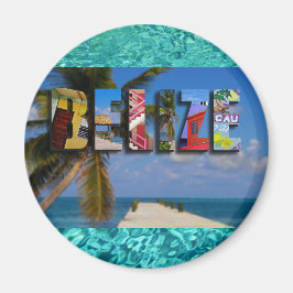 Belize Tropical Beach Blue Ocean Travel Photos マグネット