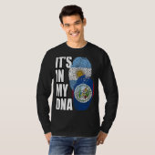 BelizeanとアルゼンチンのミックスDNAフラグ伝統 Tシャツ (正面フル)