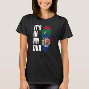 BelizeanとモルディブのミックスDNA伝統フラグ Tシャツ