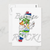 Belizean女の子の石! ポストカード (正面/裏面)