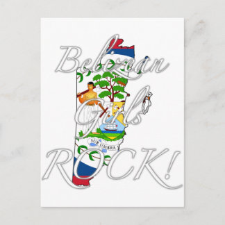 Belizean女の子の石! ポストカード