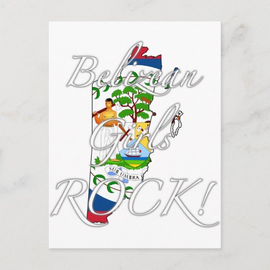 Belizean女の子の石! ポストカード (正面)